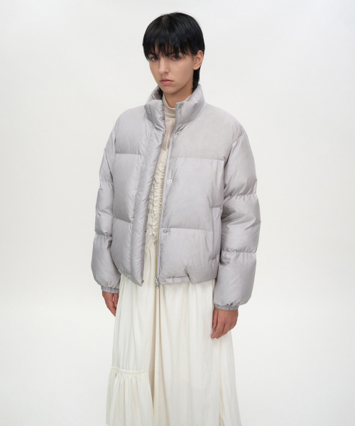 Базовый пуховик из рипстопа PURPLE GREY