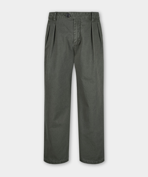 Брюки чинос дабл-плиссированные Garment Washing (Khaki)