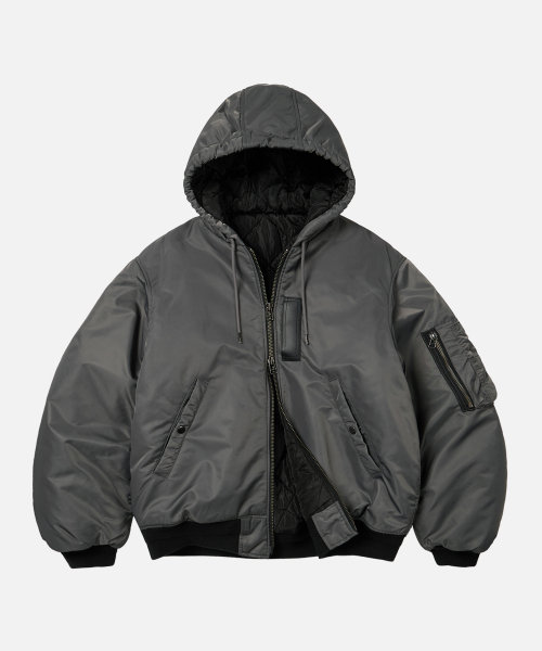 ACTIVE MA-1 HOODED PARKA_ GUN METAL