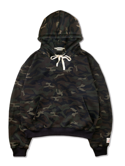Кроп-худи с темным камуфляжем Camo