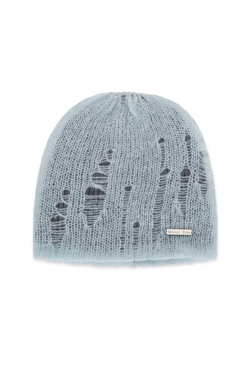 【Matin Kim】VINTAGE LAYER KNIT ビニー帽 MUSINSA公式 | MATIN KIM VINTAGE LAYER KNIT BEANIE IN LIGHT BLUE