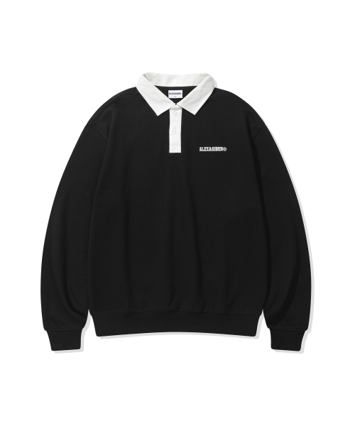 Свитшот с воротником регби (Black)