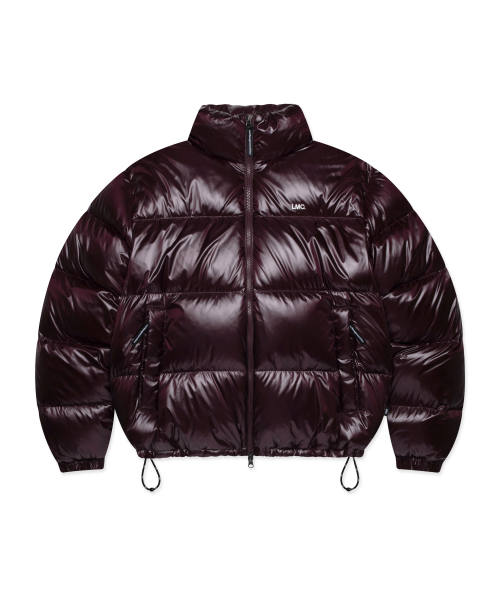 OG GLOSSY PUFFER DUCK DOWN PARKA burgundy