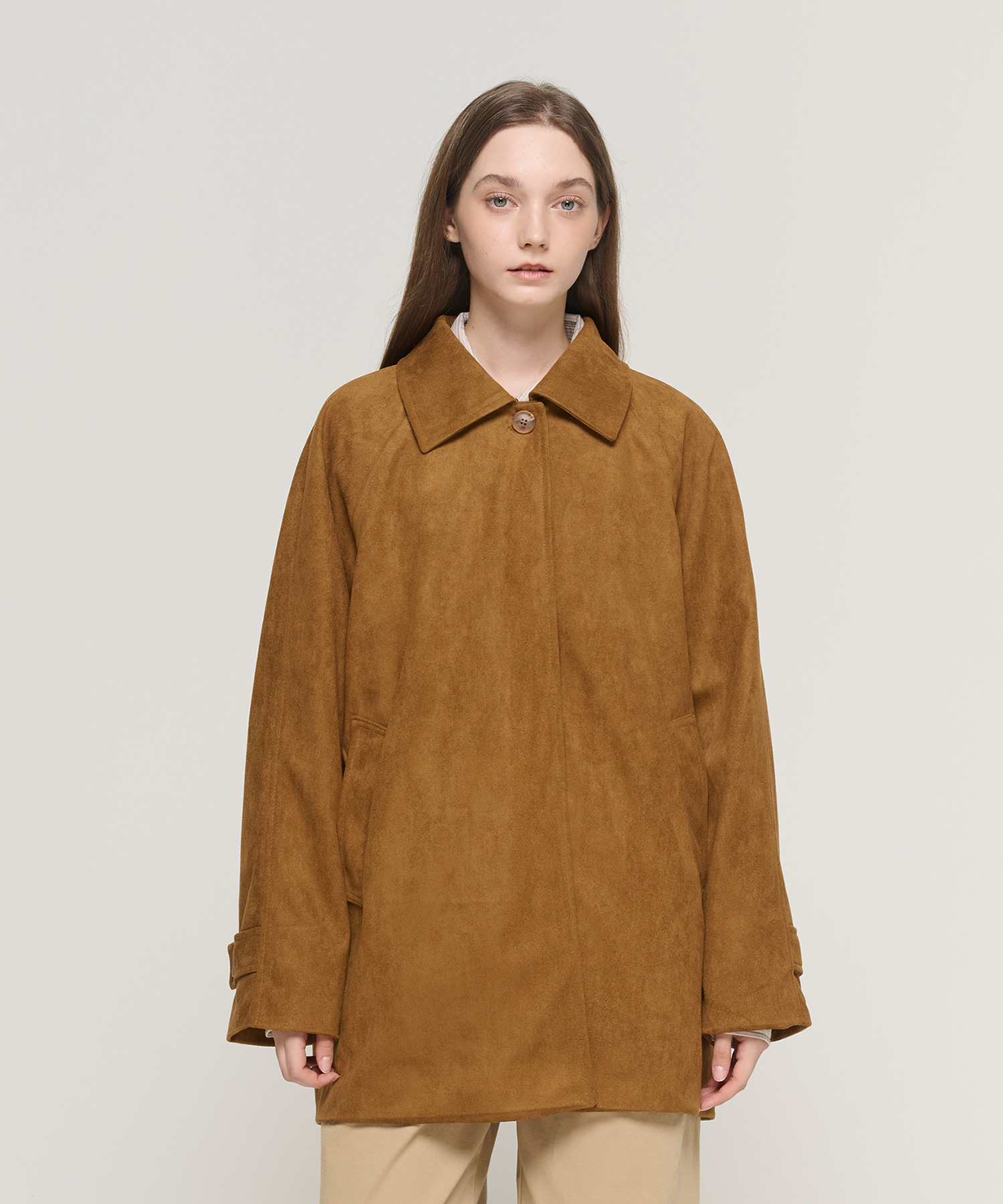 SUEDE HALF OVER JACKET(BROWN)