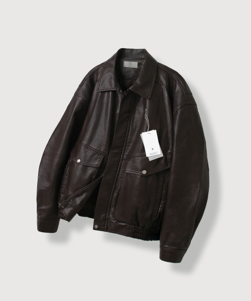 Refined Pocket кожаный блузон — Brown