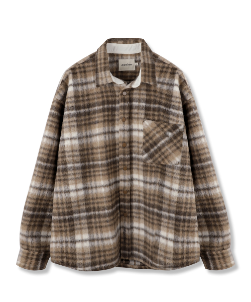 Sanders Check Shirt Jacket BROWN