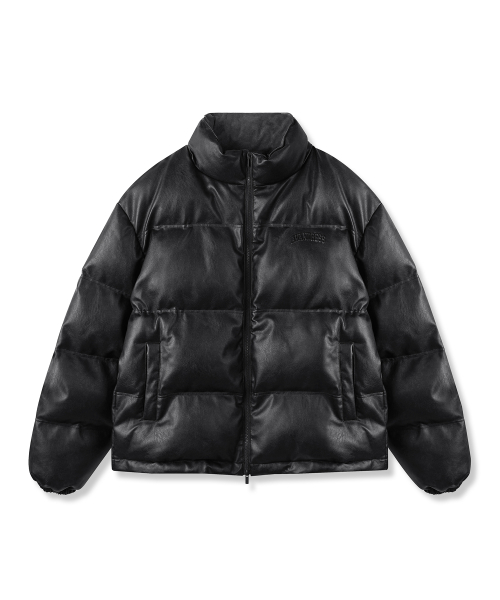 Vintage Art Leather Over-fit пуфер черный