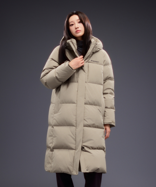 Женский длинный пуховик Lester G (L/BEIGE)