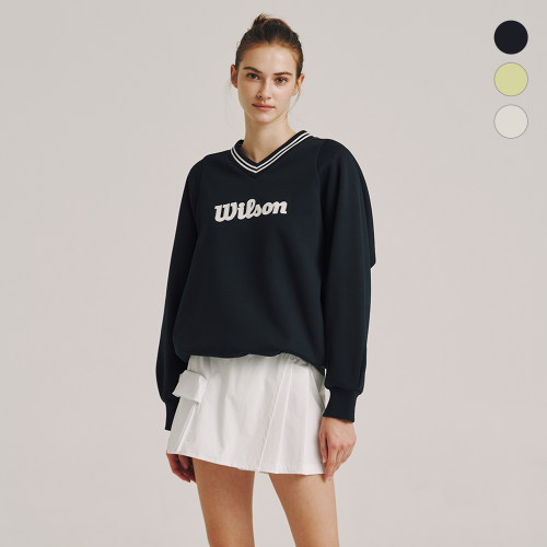 윌슨() 오버사이즈 브이넥 기모 맨투맨 W (3color) 상품 이미지