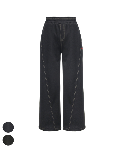 Женские свободные брюки под деним на резинке 2Color SL636