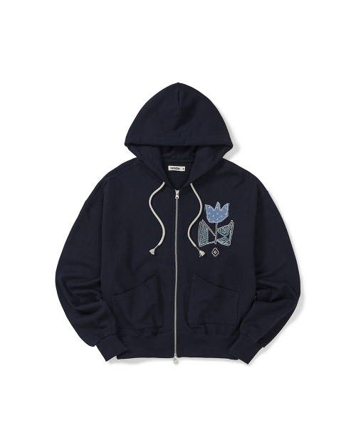 Gardener hoodied zip-up / темно-синий