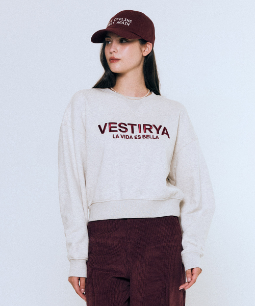 Bella Crop Sweatshirts Oatmeal