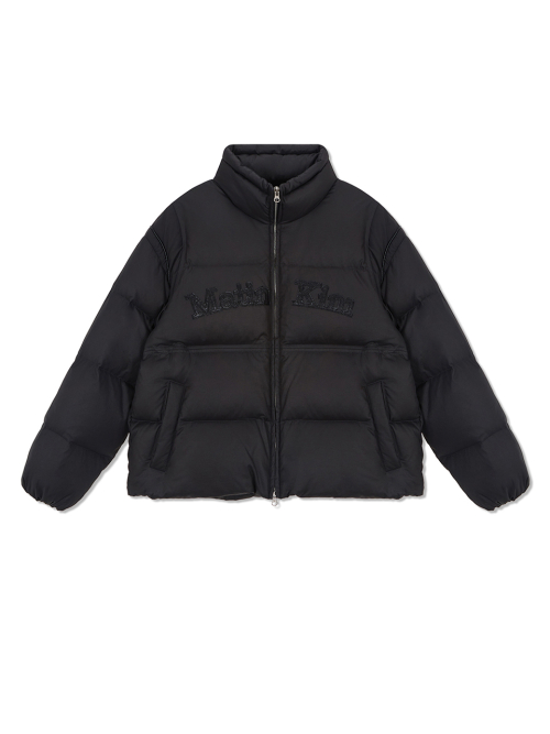 LOGO APPLIQUE GLOSSY DOWN куртка FOR MEN IN угольный