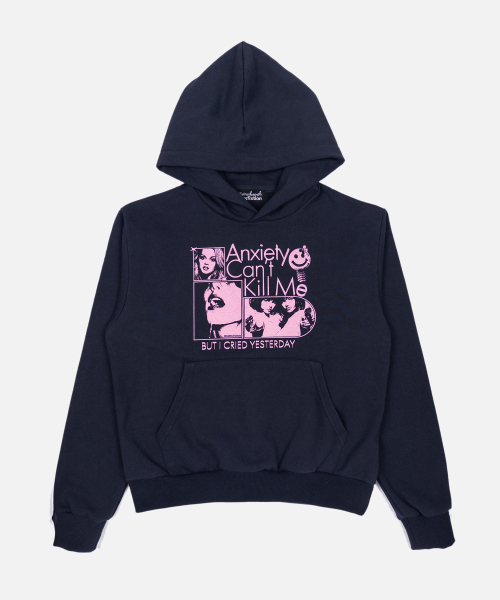 ANXIETY CANT KILL ME HOODIE (NAVY)