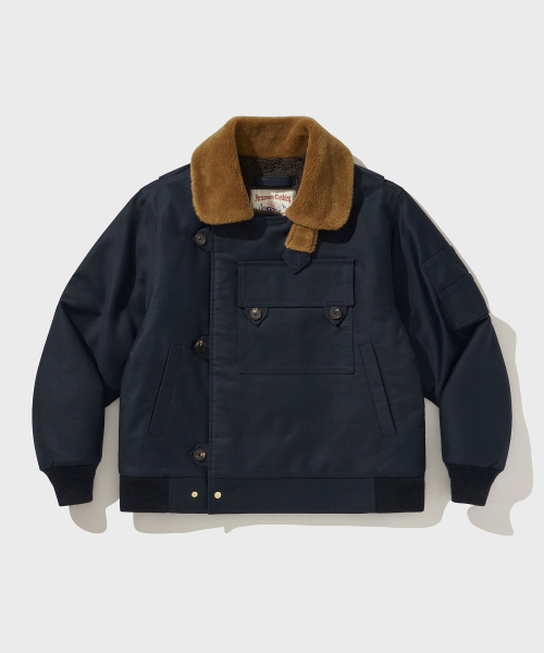 HEAVY MOLESKIN MOTORCYCLE FUR куртка [Deep Indigo]