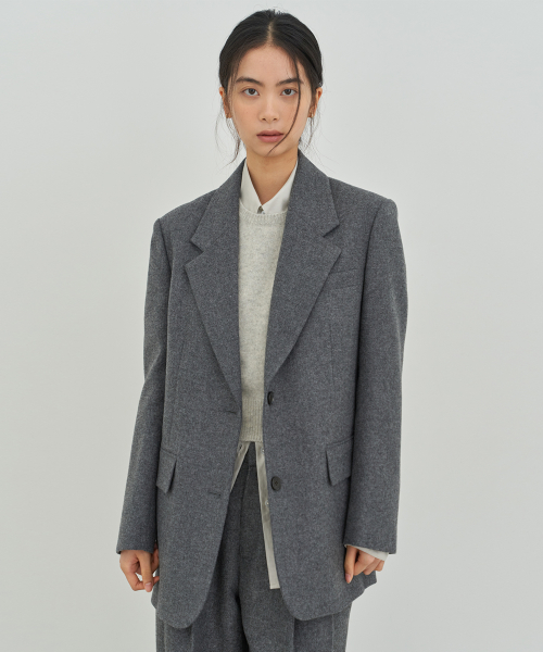 Классический пиджак на двух пуговицах [Charcoal Grey]