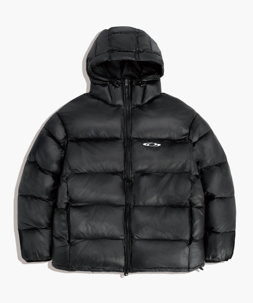 Глянцевый пуховик с капюшоном Glossy Black