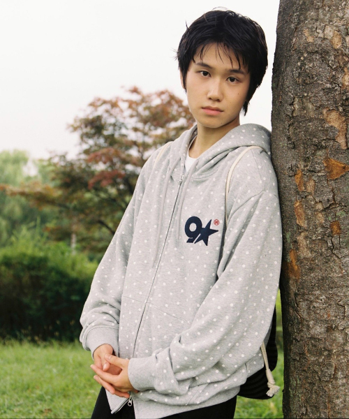 X9090 9STAR HOOD ZIP UP_GREY(IK2FFMM485B)
