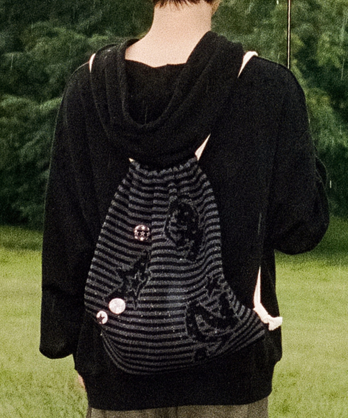 X9090 9STAR KNIT GYM SACK_BLACK(IK2FFMAB41B)