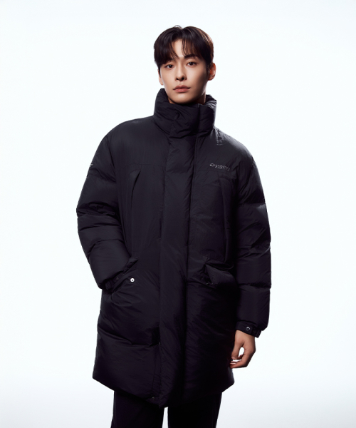 남성 하이넥 사파리 다운 롱패딩 (BLACK)