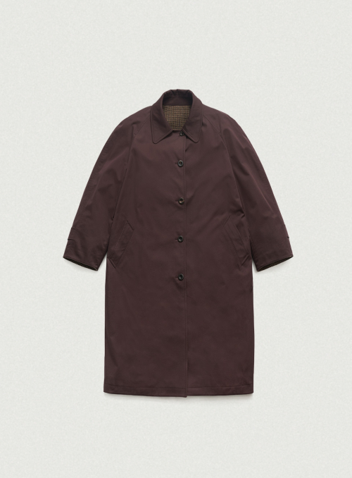 Bastide Reversible Long Trench Coat_Burgundy
