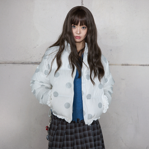 Пуховик DOT CROPPED DOWN JACKET WHITE BR4NZ001