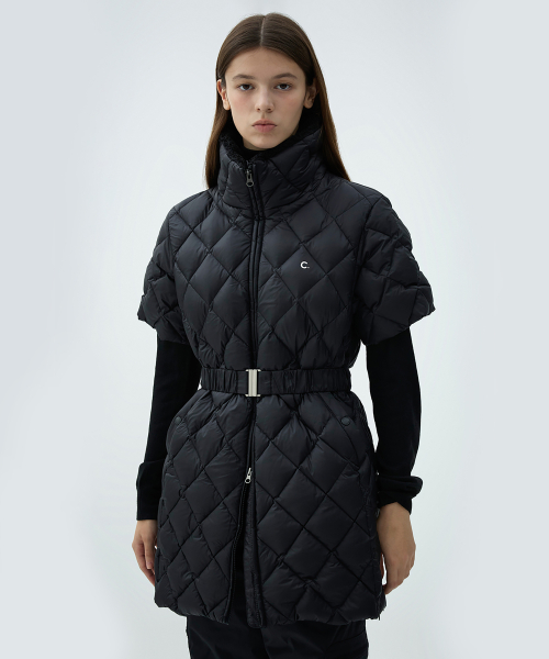 [25FW clove] Belted Long Goose Down куртка (Black)