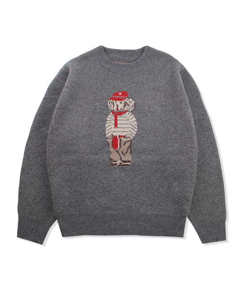 classic animal knit(melange)