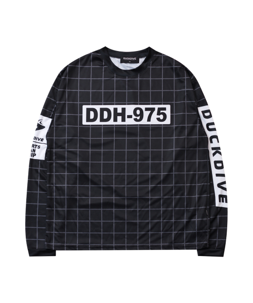 Grid Racing Overfit Long Sleeve Black