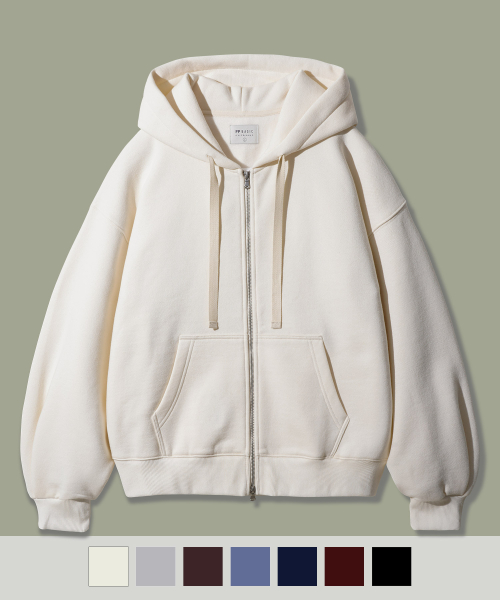 useful mellow hoodie zipup cream SJHD1539
