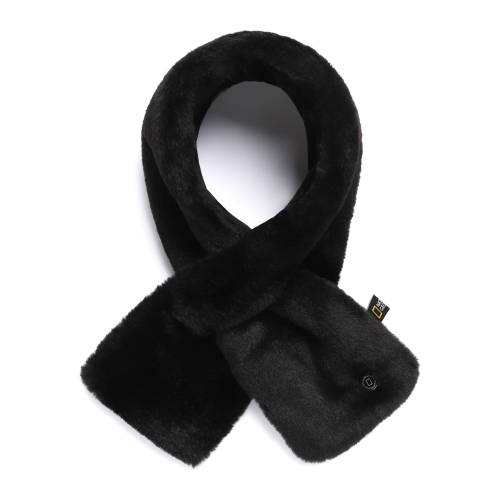 N253AMS540 퍼 머플러 BLACK