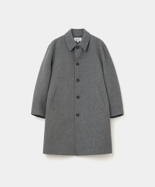 wool single coat melange grey