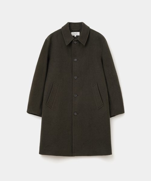 wool single coat khaki brown