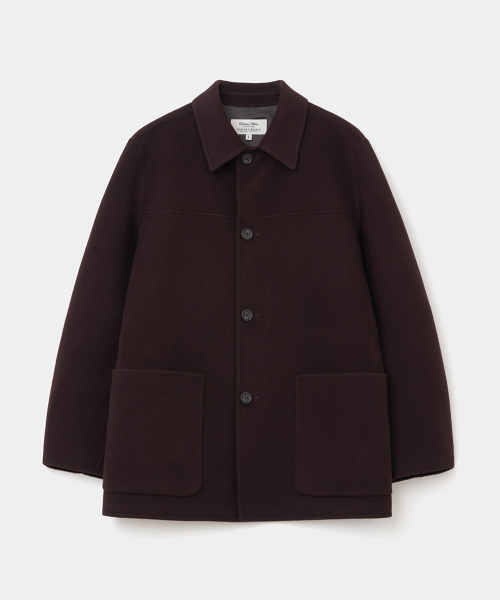 cashmere blend handmade car coat wine