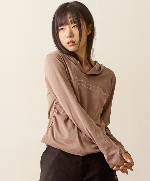 hoodietee(beige brown)