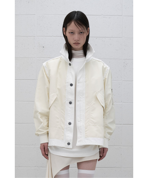 래코드() (RE;CODE × OBJECTS IV LIFE by Daniel Arsham) MA-1 Mixed Jacket R0JAA25200WHX 상품 이미지