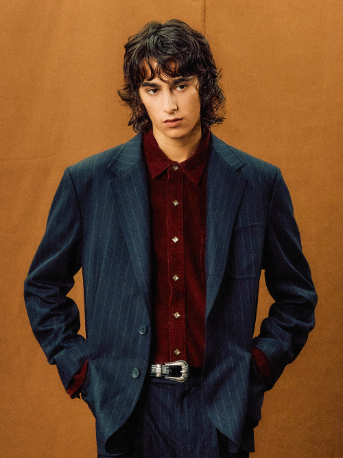 classic stripe jacket blazer(navy)