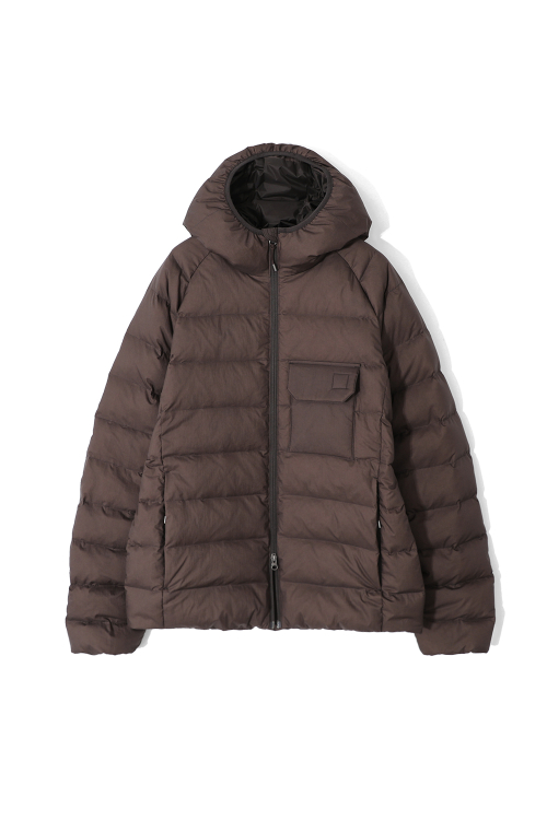 Frost Hood Duckdown Light Jacket Dark Brown