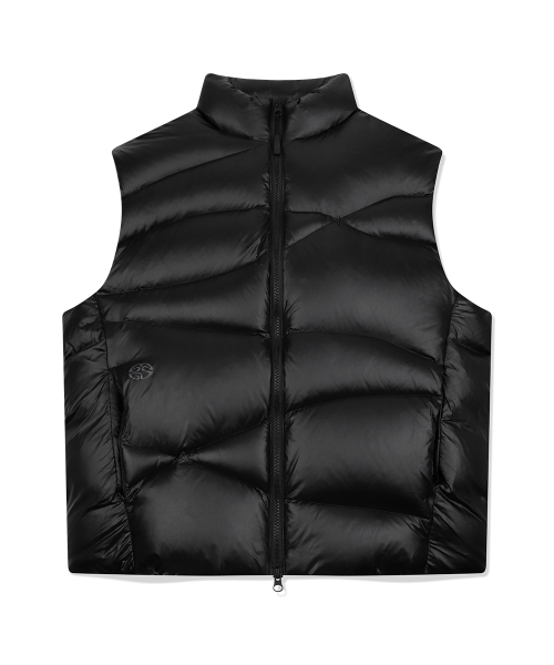 WAVY DOWN VEST BLACK(MG2FWMB902A)