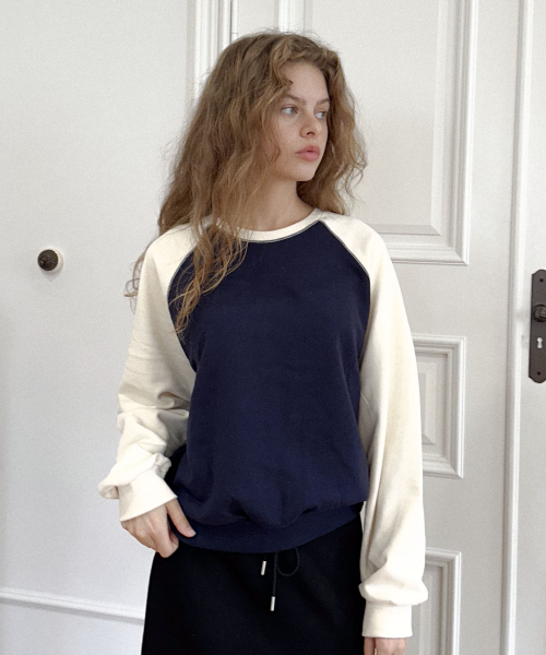 Droplet sweat shirt (navy)