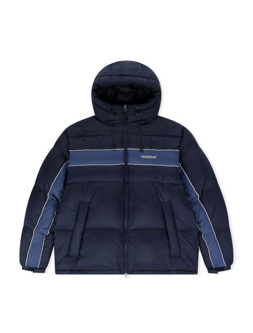 Paneled Down Jacket Navy