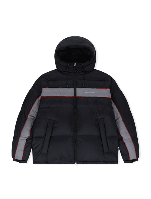 Paneled Down Jacket Black