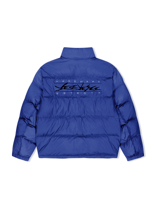 Sign Logo Down Jacket Blue