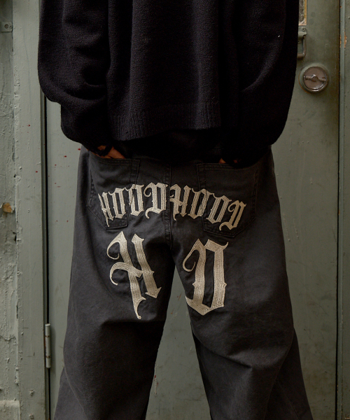 후드후드() HD 체인 자수 코튼 팬츠 차콜 상품 이미지