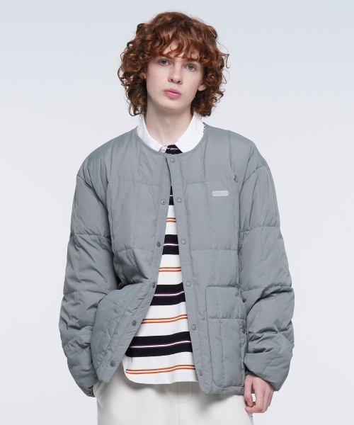 QUILTED LONG SLEEVE JACKET (LIGHT KHAKI)