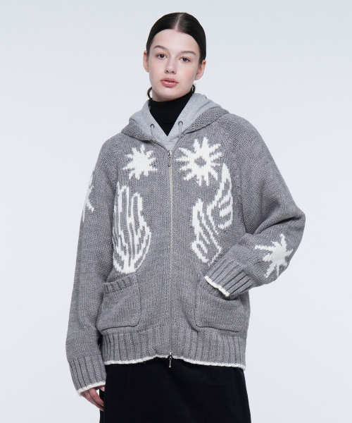 COWICHAN CARDIAGAN (LIGHT GRAY)