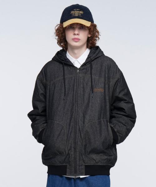 DENIM PADDING JACKET (BLACK)