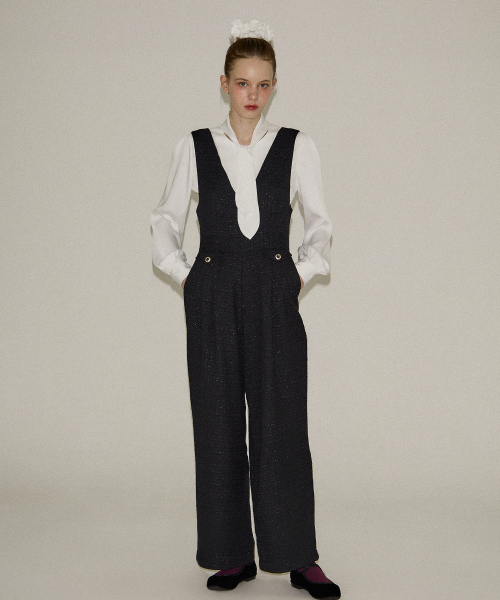 Tweed Jumpsuit_ Black