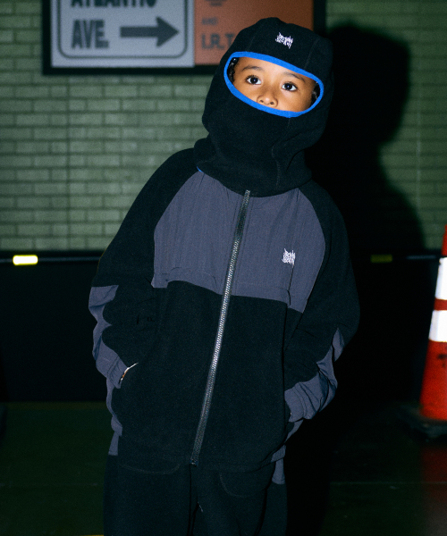 KIDS POLAR FLEECE ZIP UP - BLACK