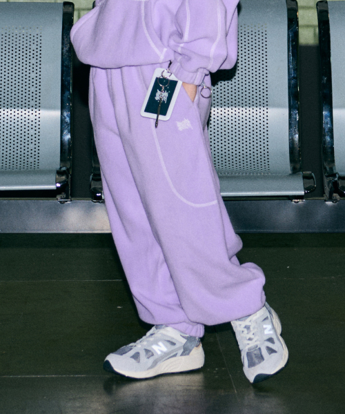 브라운브레스 키즈() KIDS FLEECE CHAIN STITCH PANTS - PURPLE 상품 이미지